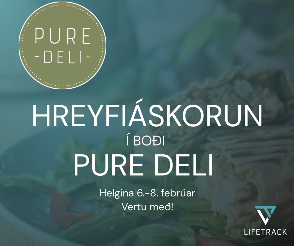 Febrúar hreyfiáskorun LifeTrack í boði Pure deli